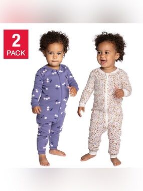 Pekkle Baby 2-pack Organic Cotton Sleepers. Size 24 months. New with tags